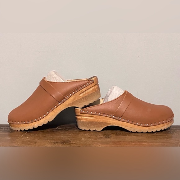 Swedish Clogs Troentorp Da Vinci Cognac Pull Up - Picture 3 of 7